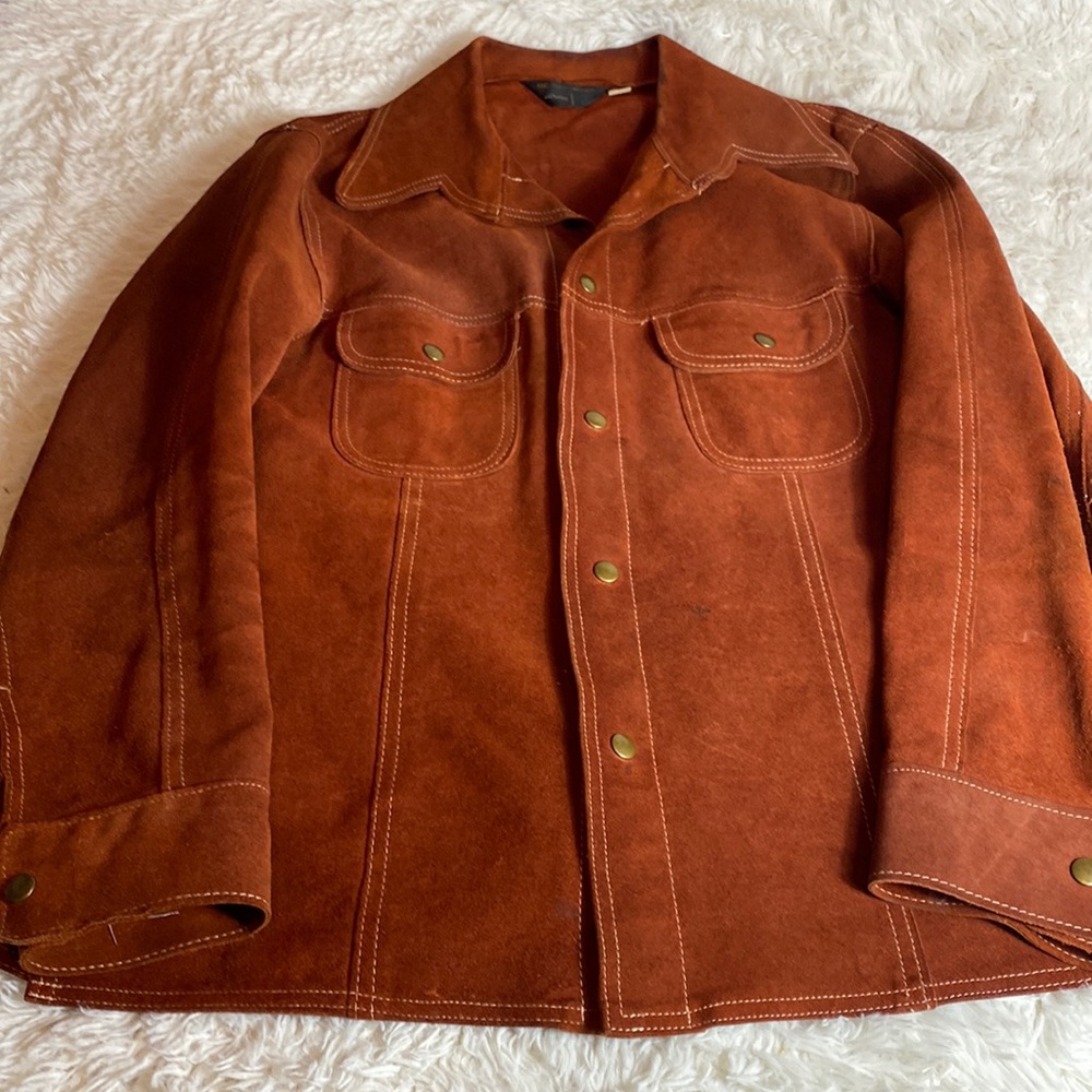 JCPenney Men's Brown Suede Jacket